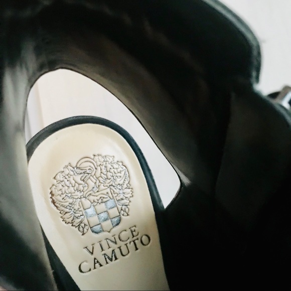 Vince Camuto Black leather western cut out booties - Picture 3 of 7